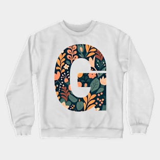 Whimsical Floral Letter G Crewneck Sweatshirt